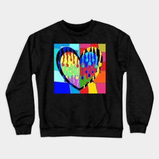 Heart Heart Graffiti Pop Art Crewneck Sweatshirt